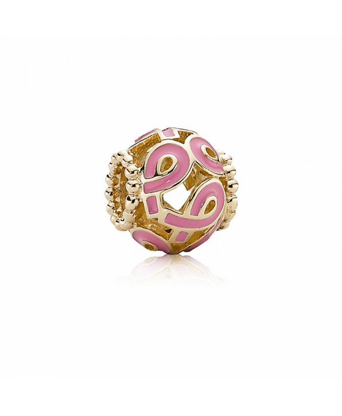 Pandora 14K Gold Limited Edition Pink Ribbon Charm