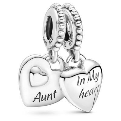 Pandora Aunt and Niece Split Heart Dangle Charm