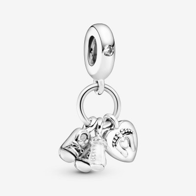 Pandora Baby Bottle and Shoes Dangle Charm