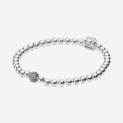 Pandora Beads and Pave Bracelet