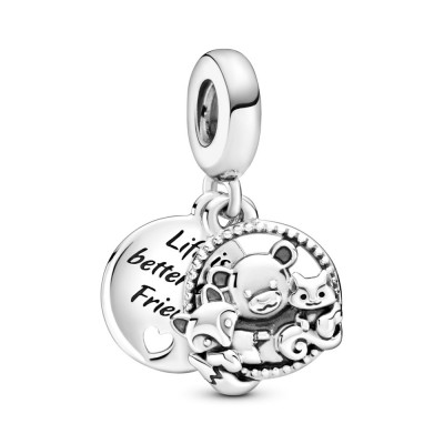 Pandora Bear Fox and Squirrel Dangle Charm