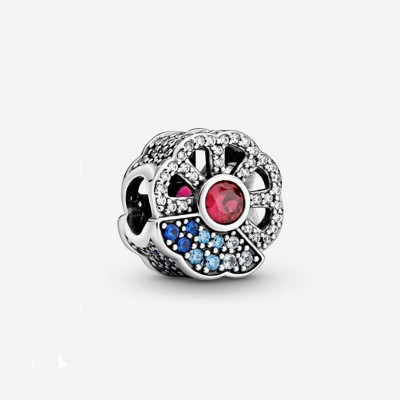 Pandora Blue and Pink Fan Charm