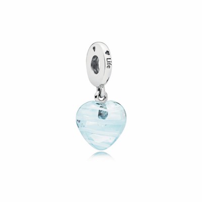 Pandora Blue Ribbon Heart Dangle