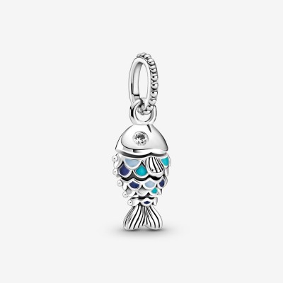 Pandora Blue Scaled Fish Dangle Charm