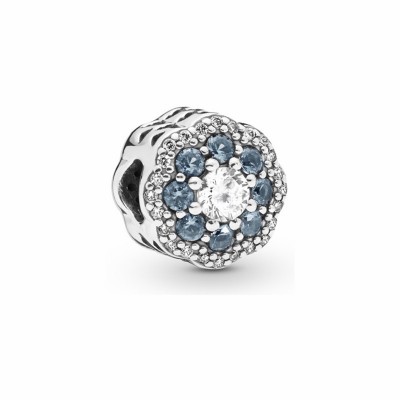 Pandora Blue Sparkle Flower Charm