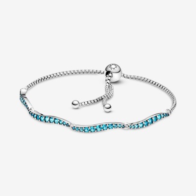 Pandora Blue Wavy Slider Bracelet