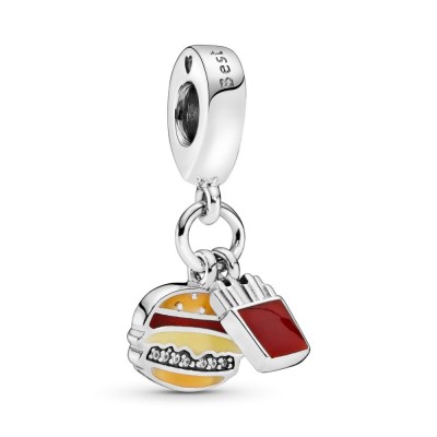 Pandora Burger and Fries Best Friends Dangle Charm