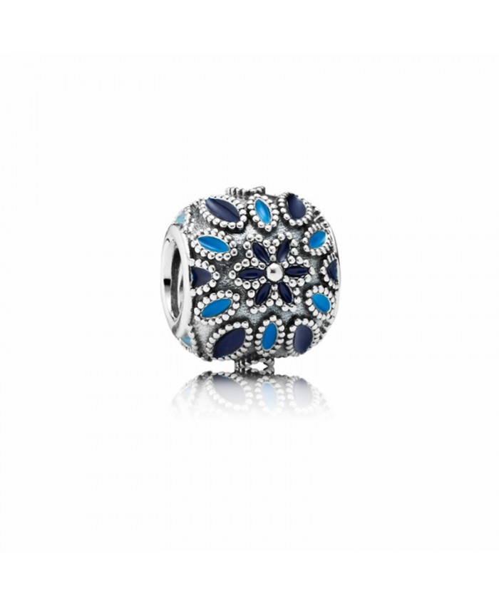 Pandora Cathedral Rose Charm with Blue Enamel