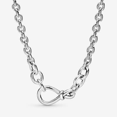 Pandora Chunky Infinity Knot Chain Necklace