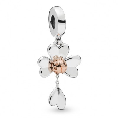 Pandora Clover and Ladybird Dangle Charm