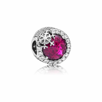 Pandora Dazzling Snowflake with Cerise Crystal