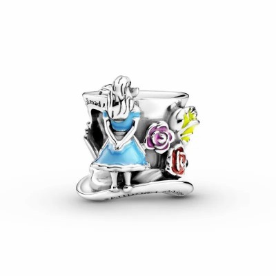 Pandora Disney Alice in Wonderland Mad Hatter Tea Party Charm