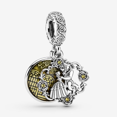 Pandora Disney Beauty and the Beast Dancing Dangle Charm