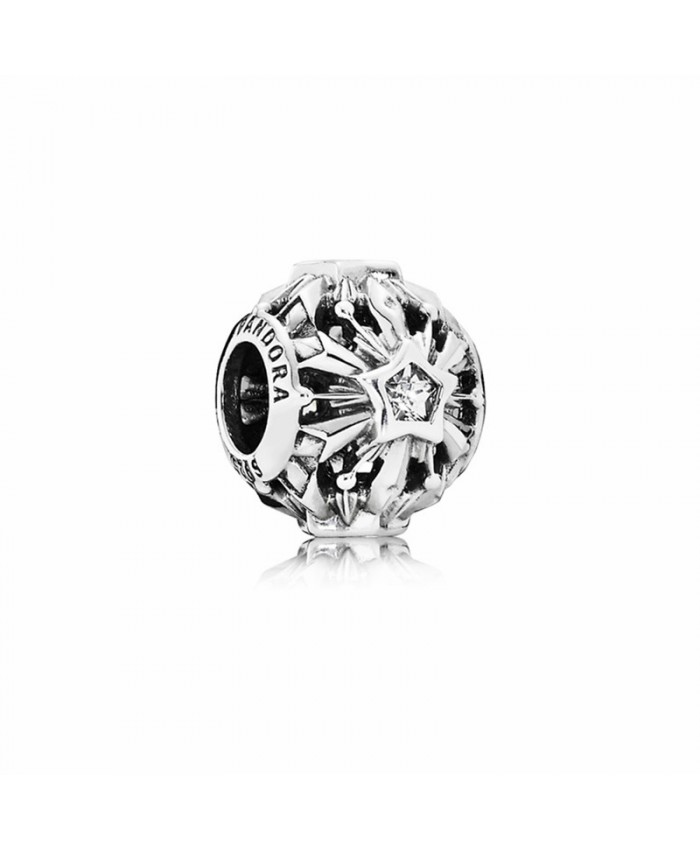 Pandora - 791563CZ Disney Frozen Snowflakes Charm Silver