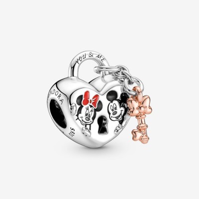 Pandora Disney Mickey and Minnie Mouse Padlock Charm