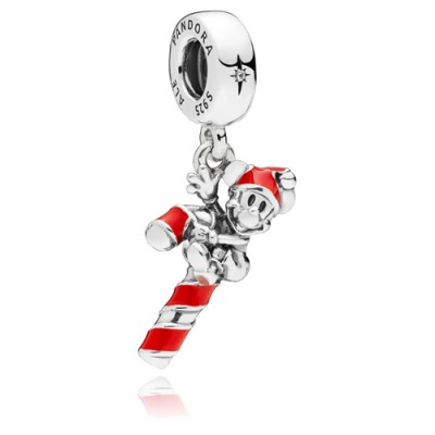 Pandora Disney Mickey Candy Cane Dangle