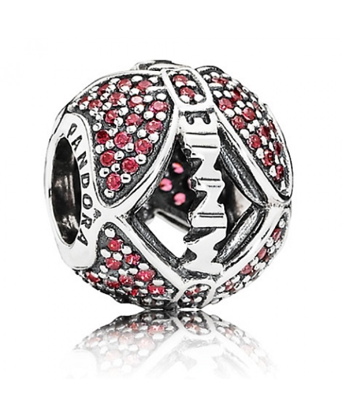 Pandora Disney Red Minnie Sparkling Bow Charm