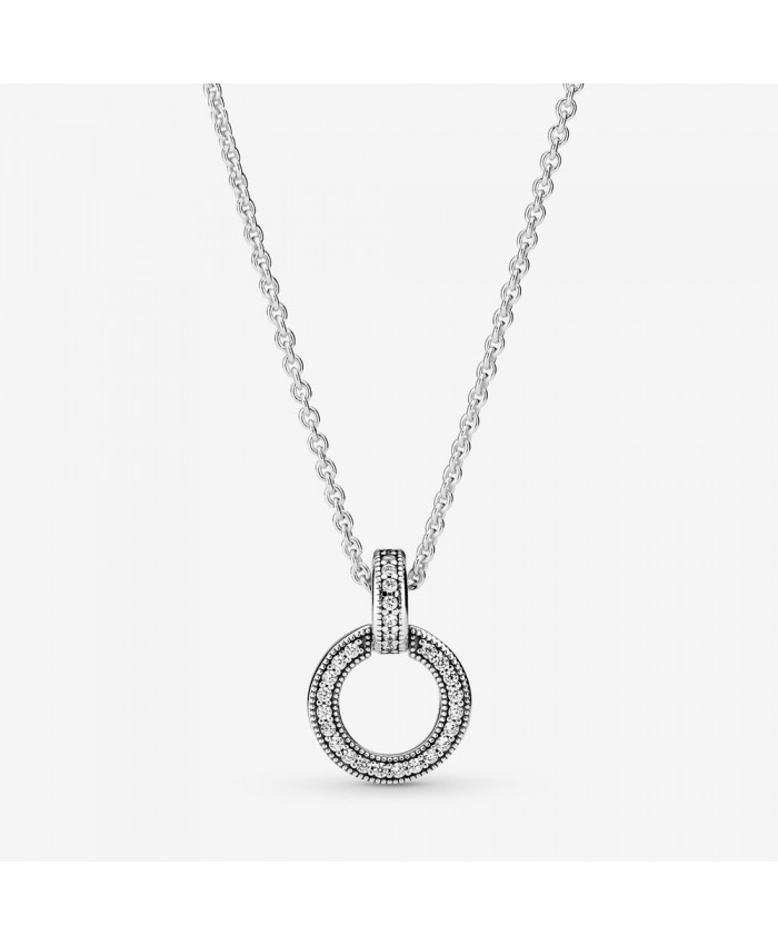 Pandora Double Circle Pendant and Necklace