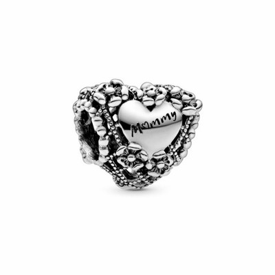 Pandora Flower Heart Mommy Charm