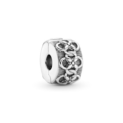 Pandora Flower Pattern Clip Charm