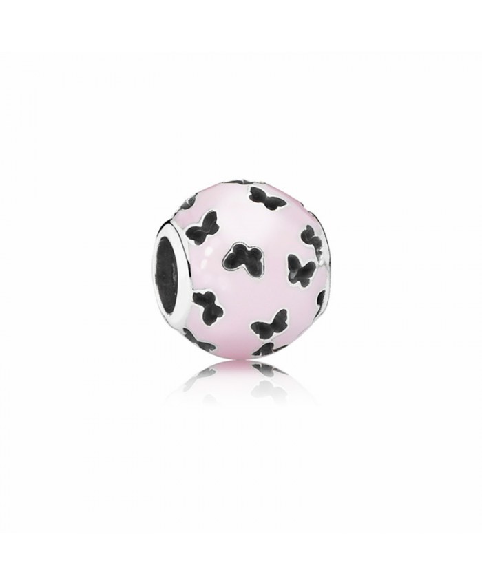 Pandora Fluttering Butterflies Charm with Light Pink Enamel