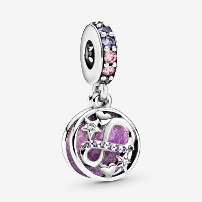 Pandora Glittering Infinity Hearts and Stars Dangle Charm