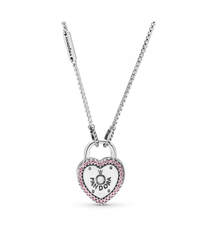 Pandora Heart Shaped Padlock Necklace