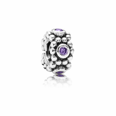 Pandora Her Majesty Spacer with Purple Zirconia