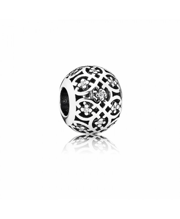 Pandora Intricate Lattice Charm with Clear Zirconia