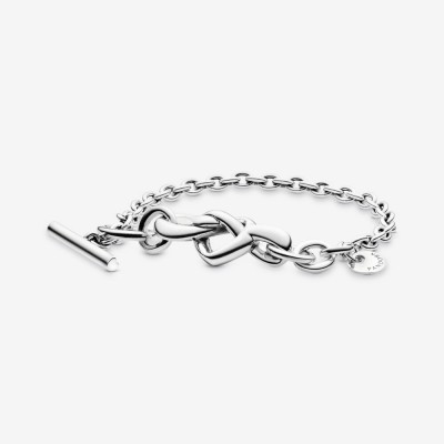 Pandora Knotted Heart T-Bar Bracelet