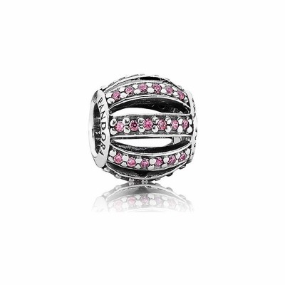 Pandora Leading Lady Charm with Pink Crystal