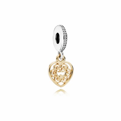 Pandora Magnificent Heart Dangle with 14K Gold