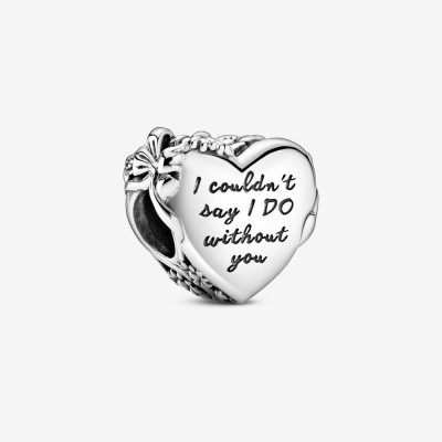 Pandora Maid of Honor Engraved Heart Charm