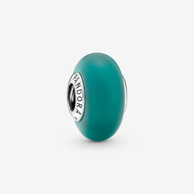 Pandora Matte Green Murano Glass Charm