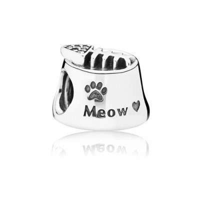 Pandora Meow Cat Bowl Charm