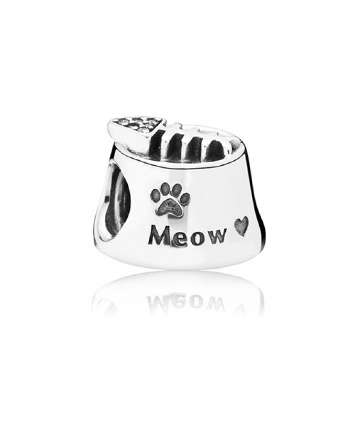 Pandora Meow Cat Bowl Charm