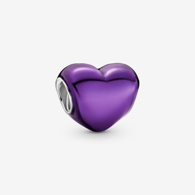 Pandora Metallic Purple Heart Charm