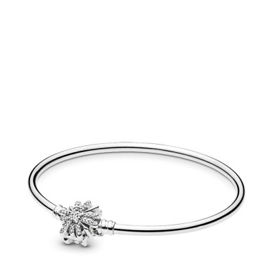 Pandora Moments Fireworks Clasp Silver Bangle