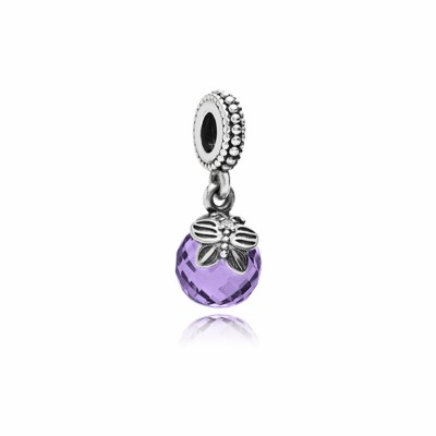 Pandora Morning Butterfly Dangle with Purple Zirconia