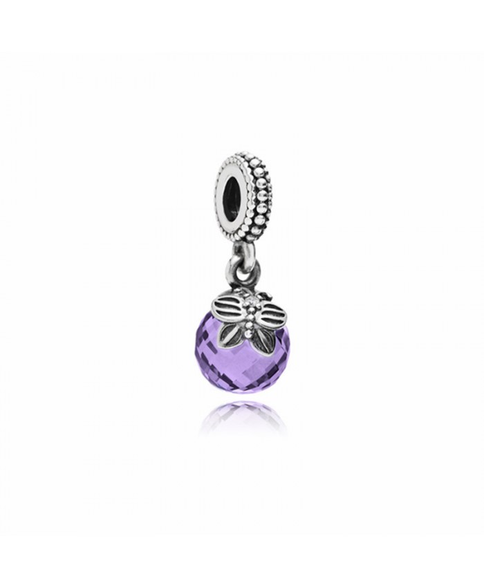 Pandora Morning Butterfly Dangle with Purple Zirconia