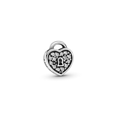 Pandora Pave Heart Padlock Locket Charm