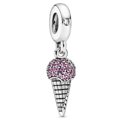 Pandora Pave Ice Cream Cone Dangle Charm