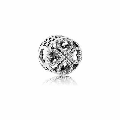 Pandora Petals of Love Charms, Clear CZ