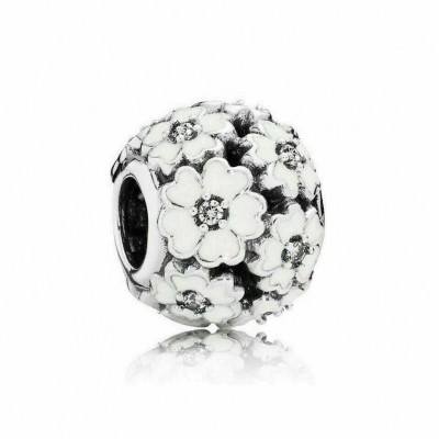 Pandora Primrose Meadow White Enamel Charm