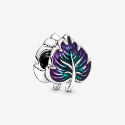 Pandora Purple and Green Leaf Charm