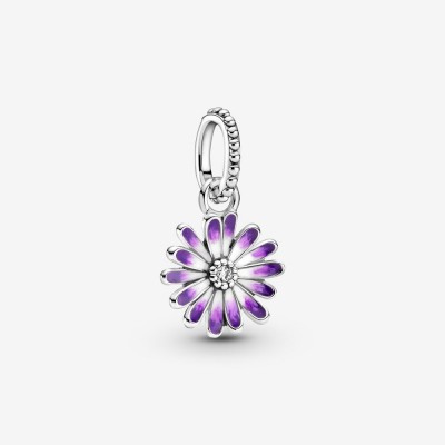 Pandora Purple Daisy Dangle Charm