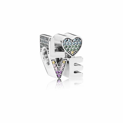 Pandora Rainbow LOVE Charm