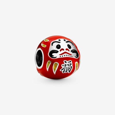 Pandora Red Daruma Doll Charm