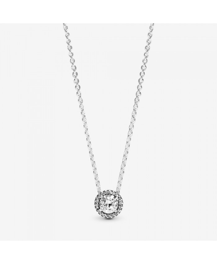 Pandora Round Sparkle Halo Necklace