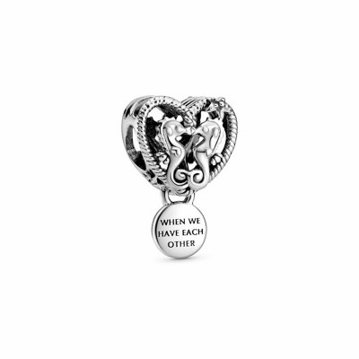 Pandora Seahorse and Heart Charm